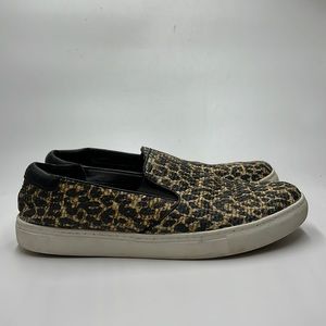 Kenneth Cole Reaction Saltking Slip On Shoes Loafers Cheetah Leopard Womens 8.5